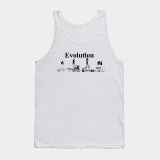 Evolution with man and vehicles Tank Top